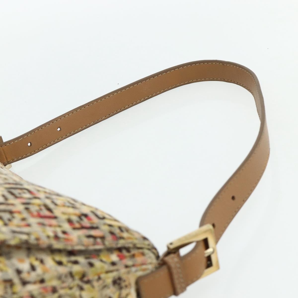 Fendi Mamma Baguette Zucca Floral Canvas Multicolor Hardware Oro – 27 cm - Etoilux