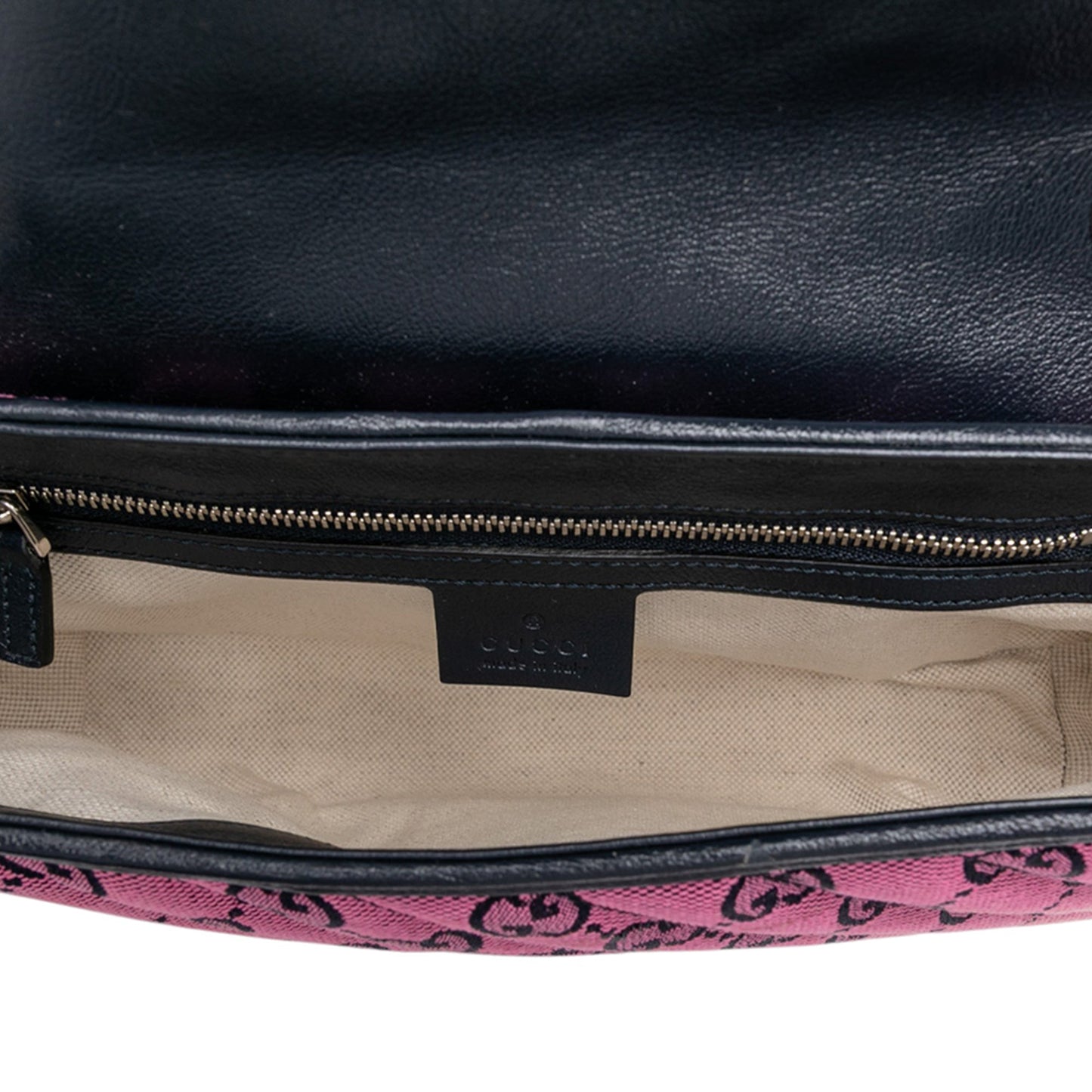 Gucci GG Marmont Shoulder Bag in tela GG rosa con finiture in pelle - Etoilux