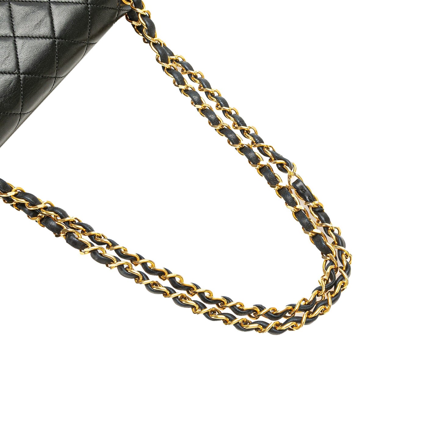 Chanel – Classic Flap Small Double Flap in Pelle di Agnello Nera - Etoilux