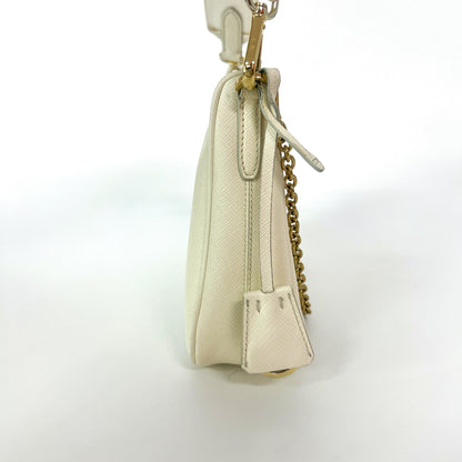 Prada Re - Edition 2005 Saffiano Bianco Latte Hardware Dorato – 23 cm - Etoilux
