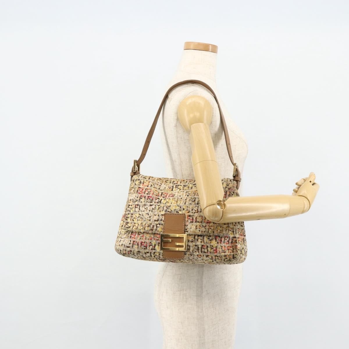 Fendi Mamma Baguette Zucca Floral Canvas Multicolor Hardware Oro – 27 cm - Etoilux