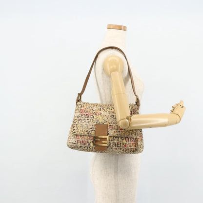 Fendi Mamma Baguette Zucca Floral Canvas Multicolor Hardware Oro – 27 cm - Etoilux