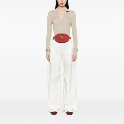 Gucci GG Marmont Matelassé – Belt Bag in Pelle Rossa – Small - Etoilux