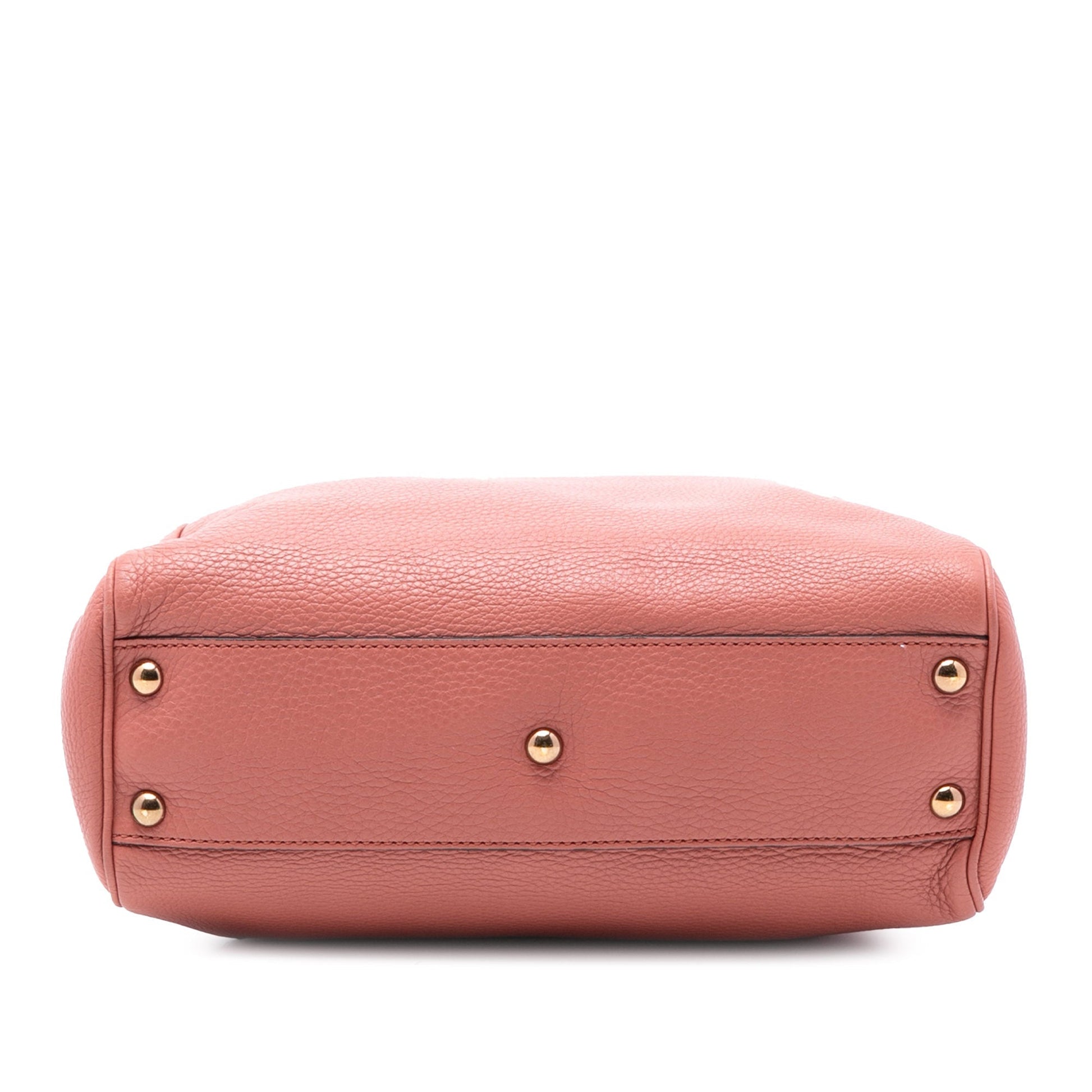 Gucci Bamboo Small Shopper Pelle di Vitello Rosa – 28,5 cm - Etoilux