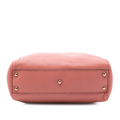 Gucci Bamboo Small Shopper Pelle di Vitello Rosa – 28,5 cm - Etoilux