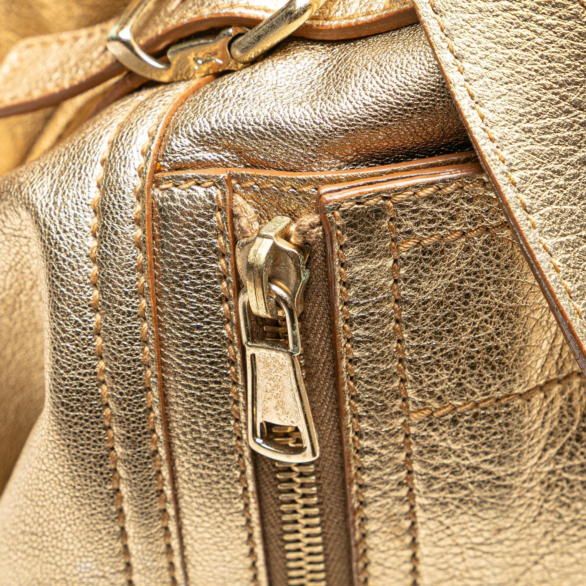 Saint Laurent – Downtown Medium Tote in Pelle Dorata - Etoilux