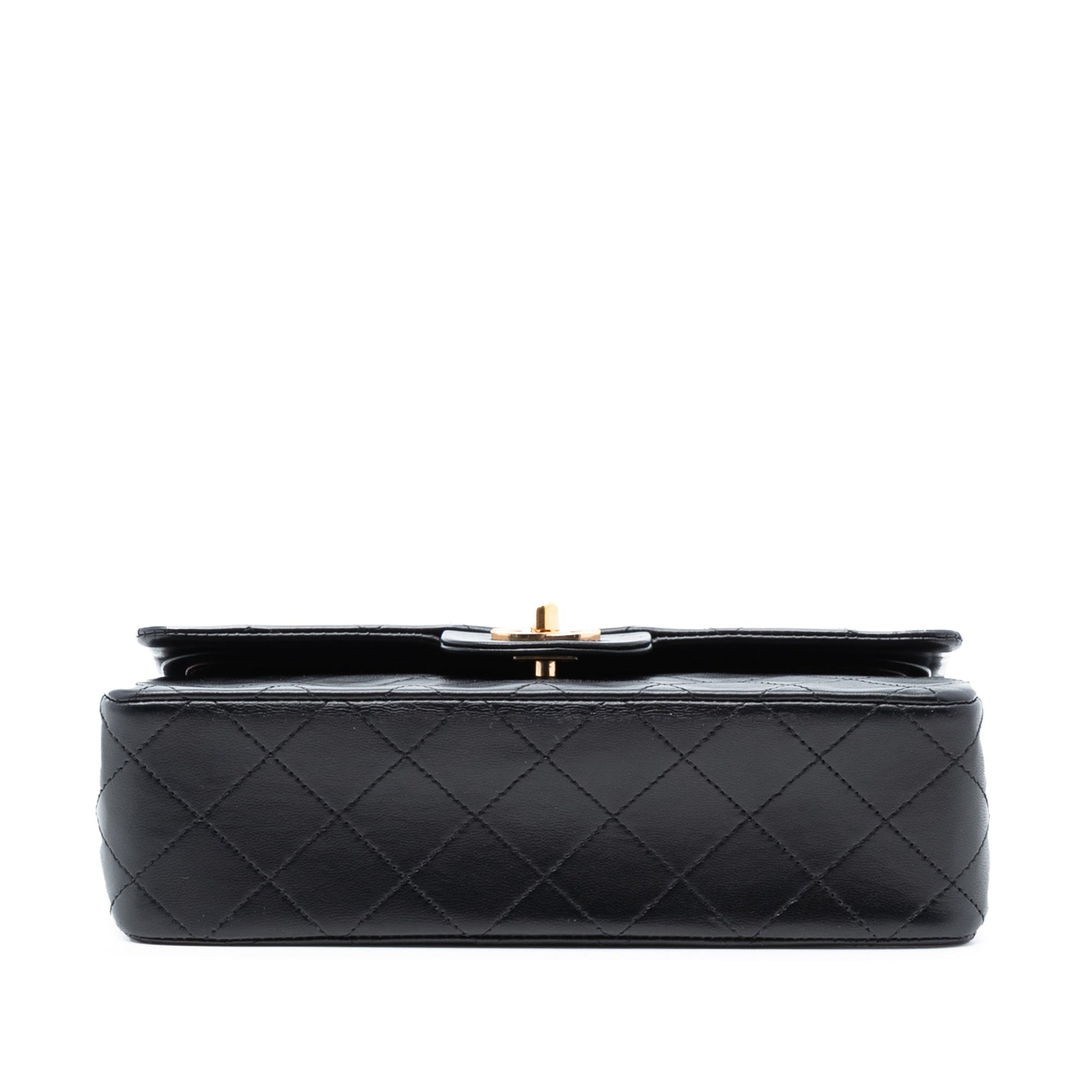 Chanel Classic Flap Small Double Flap – Pelle di Agnello Nera – Anni 1986–1988 - Etoilux