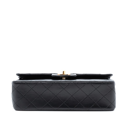 Chanel Classic Flap Small Double Flap – Pelle di Agnello Nera – Anni 1986–1988 - Etoilux