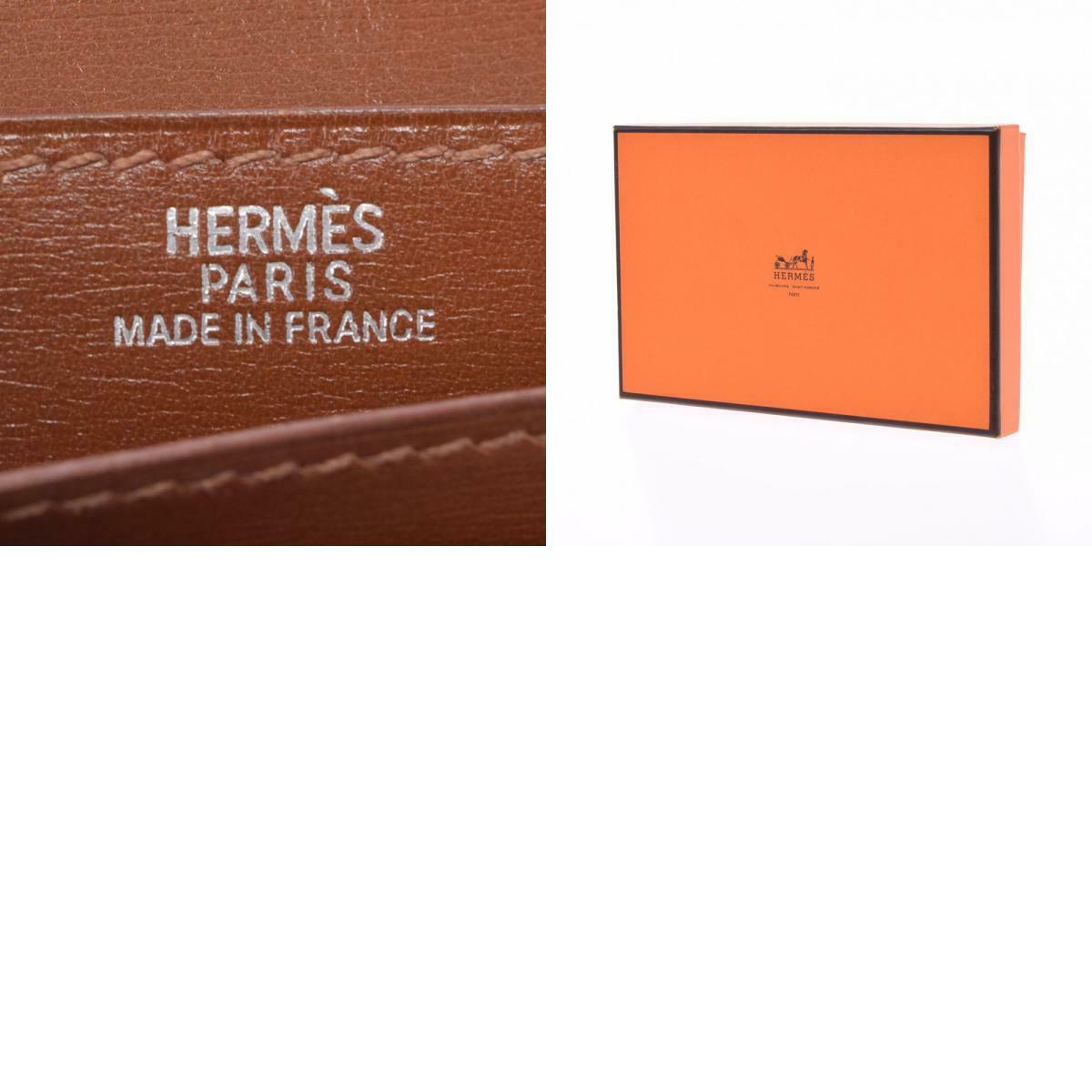 Hermès – Portafoglio Béarn Long in Box Calf marrone - Etoilux