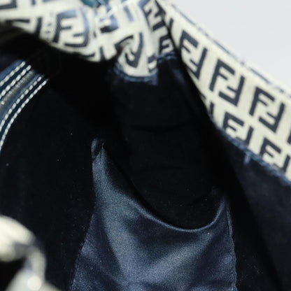 Fendi Mama Baguette in Canvas Zucchino Navy con Finiture Argentate - Etoilux