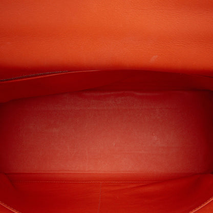 Hermès Kelly II 35 – Swift Orange – Hardware Palladio – 2006 – Full Set - Etoilux