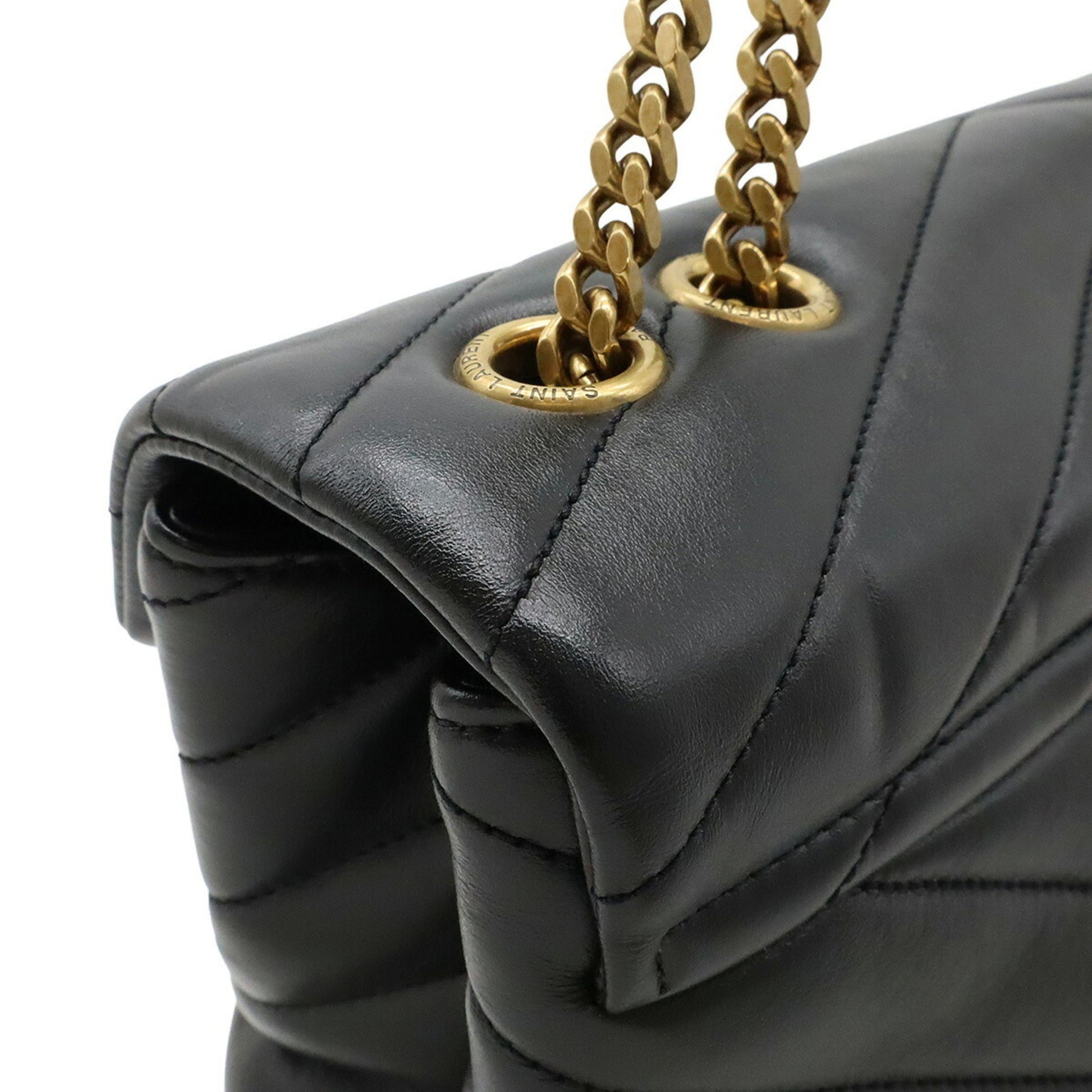 Saint Laurent – Loulou Medium in pelle trapuntata nera - Etoilux