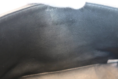 Chanel Matelassé Doppia Patta e Doppia Catena Pelle Caviar Nera – 25 cm - Etoilux