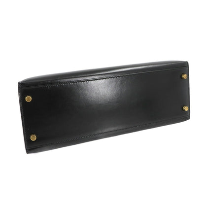 Hermès Kelly 32 in Pelle Nera – Oro - Etoilux