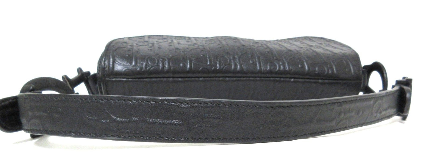 Dior Saddle Bag in pelle Oblique nera – Size Medium - Etoilux