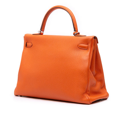 Hermès Kelly II Retourne 35 in Pelle Togo Arancione – 2014 - Etoilux