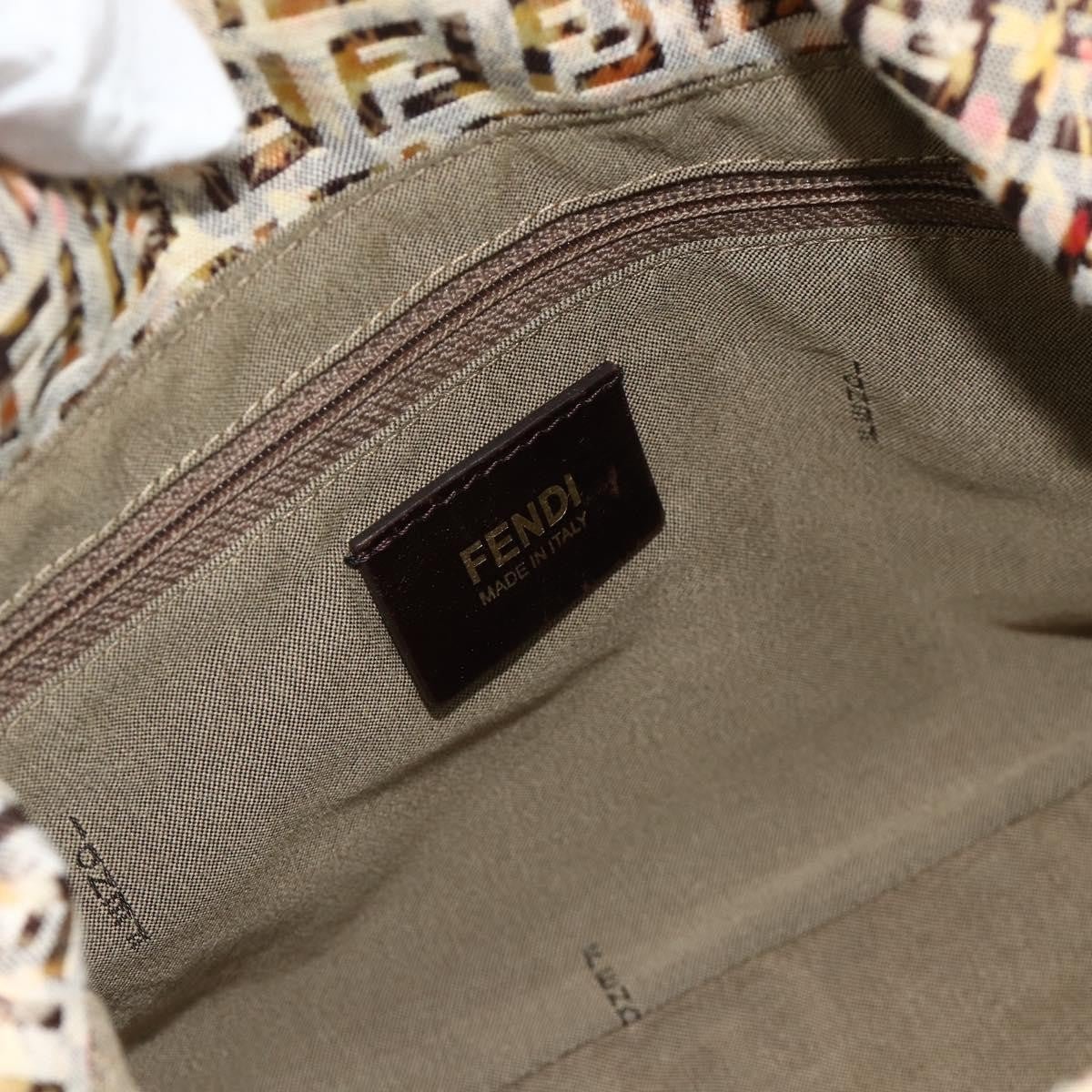 Fendi Mamma Baguette Zucca Floral Canvas Multicolor Hardware Oro – 27 cm - Etoilux