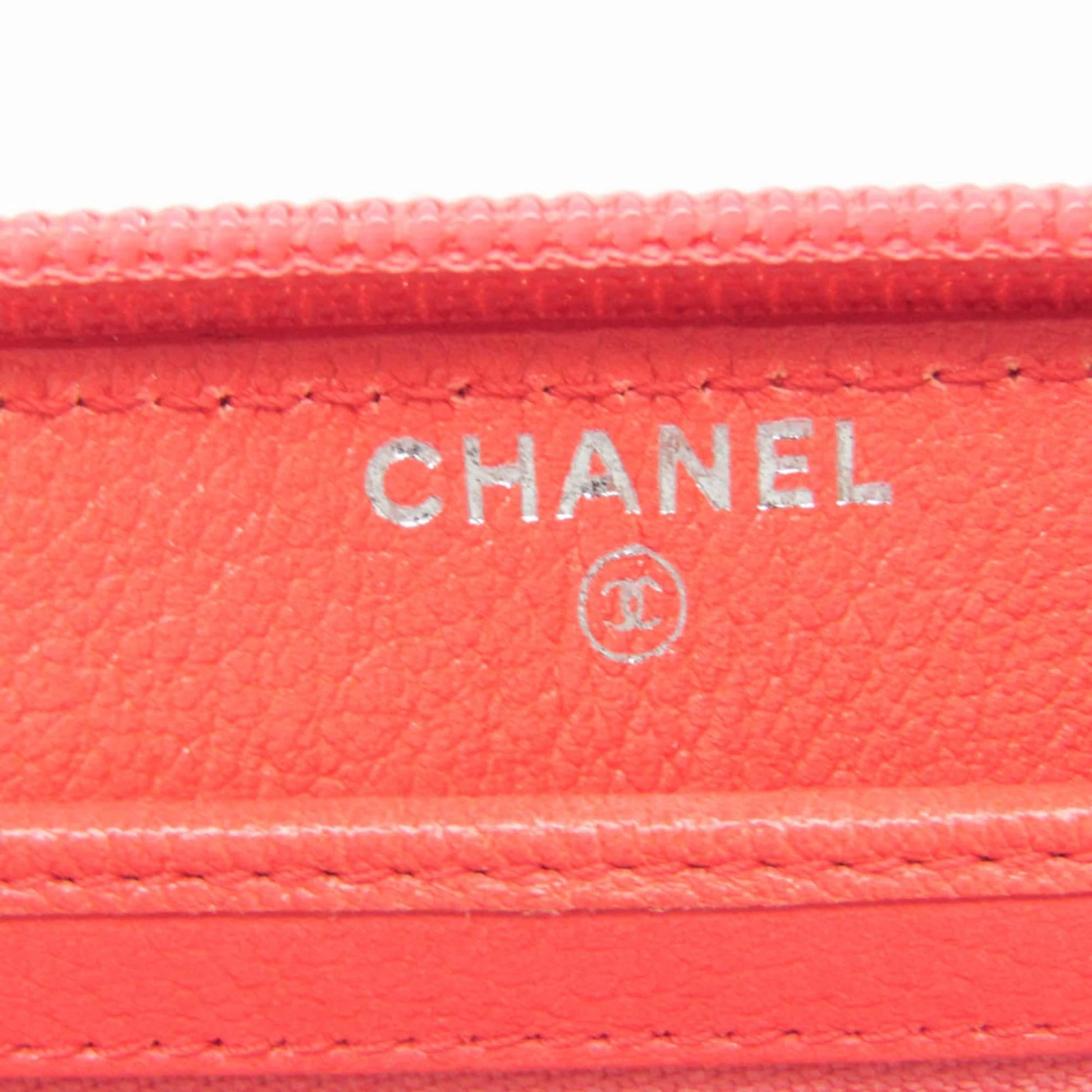 Chanel Camellia Zip Around Organizer – Pelle Rosa Corallo · 20,5 cm - Etoilux