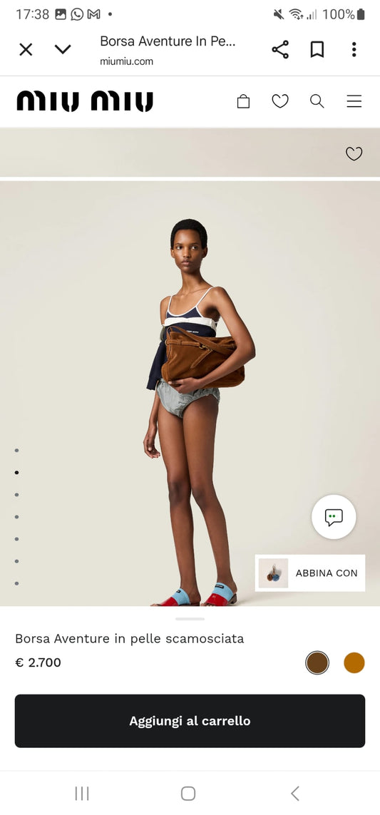 Miu Miu – Aventure Medium in pelle scamosciata - Etoilux