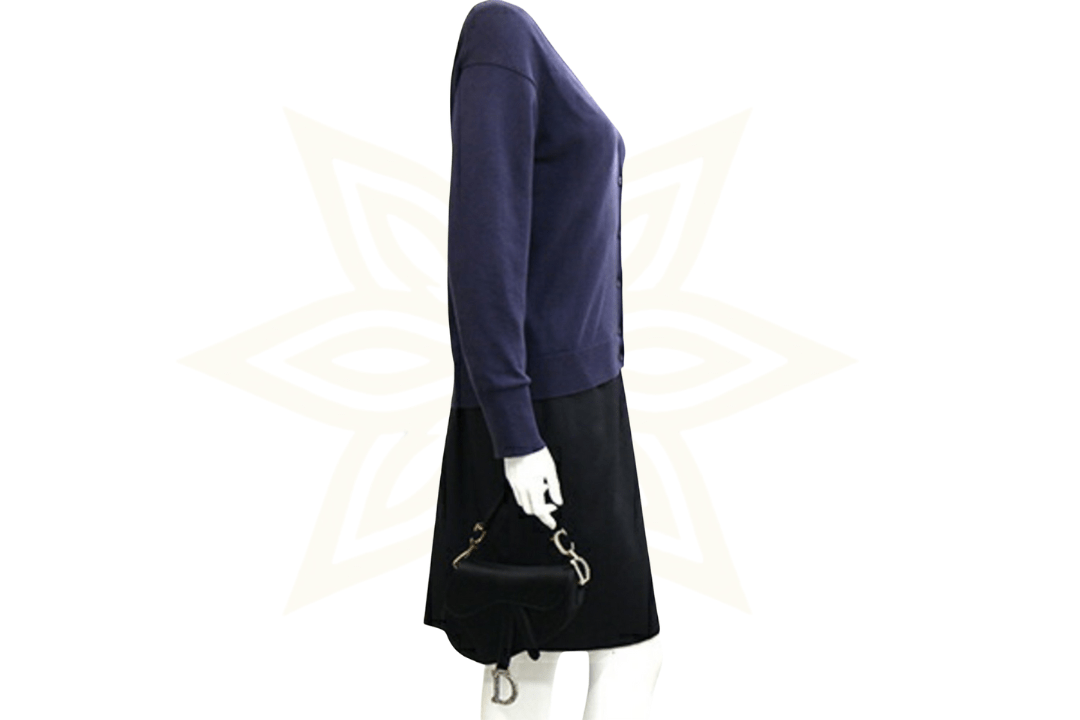 Dior Saddle Bag in raso nero con cristalli – Vintage d’eccezione - Etoilux
