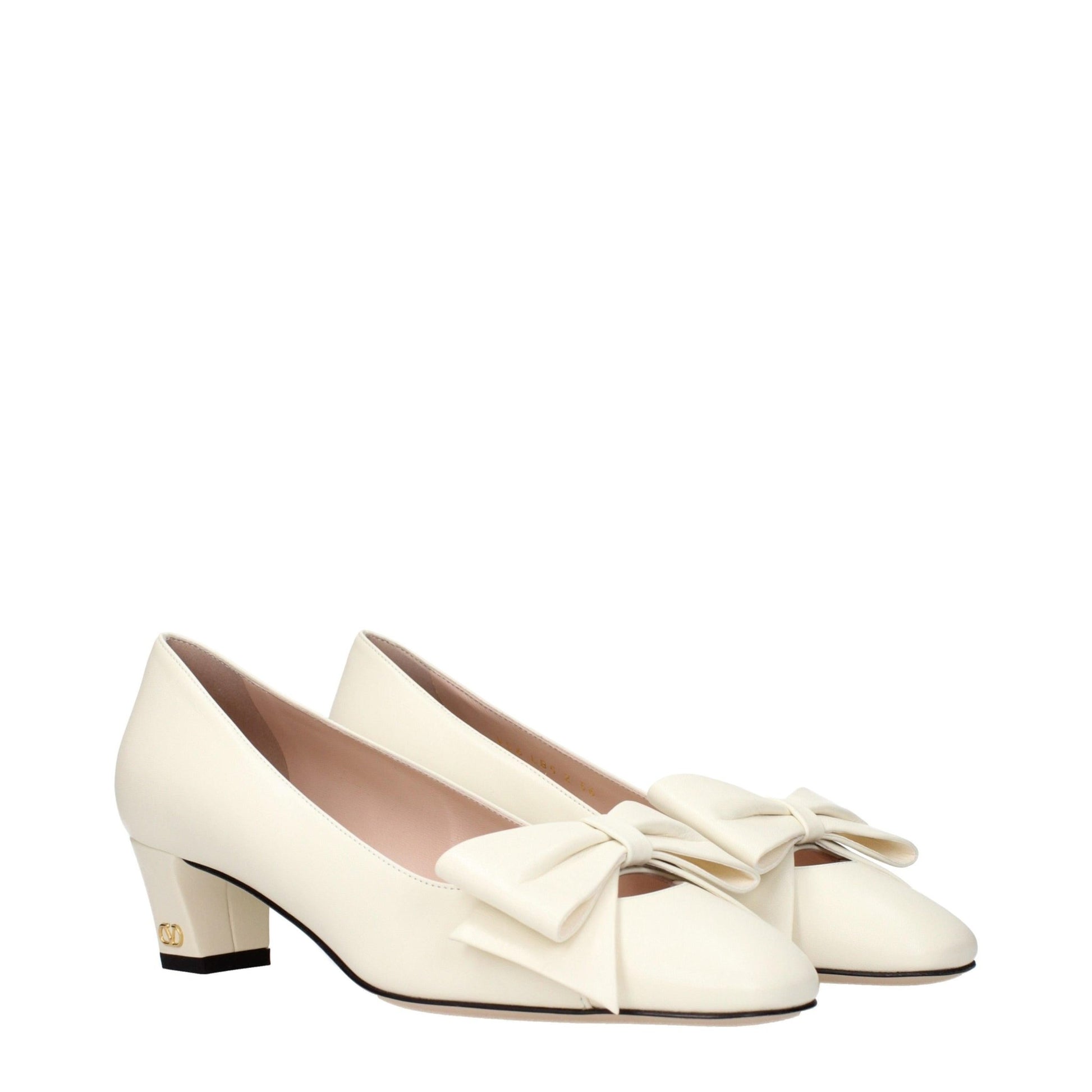 Valentino Garavani – Décolleté Bow in Pelle Beige/Avorio – Tacco 4.5 cm - Etoilux