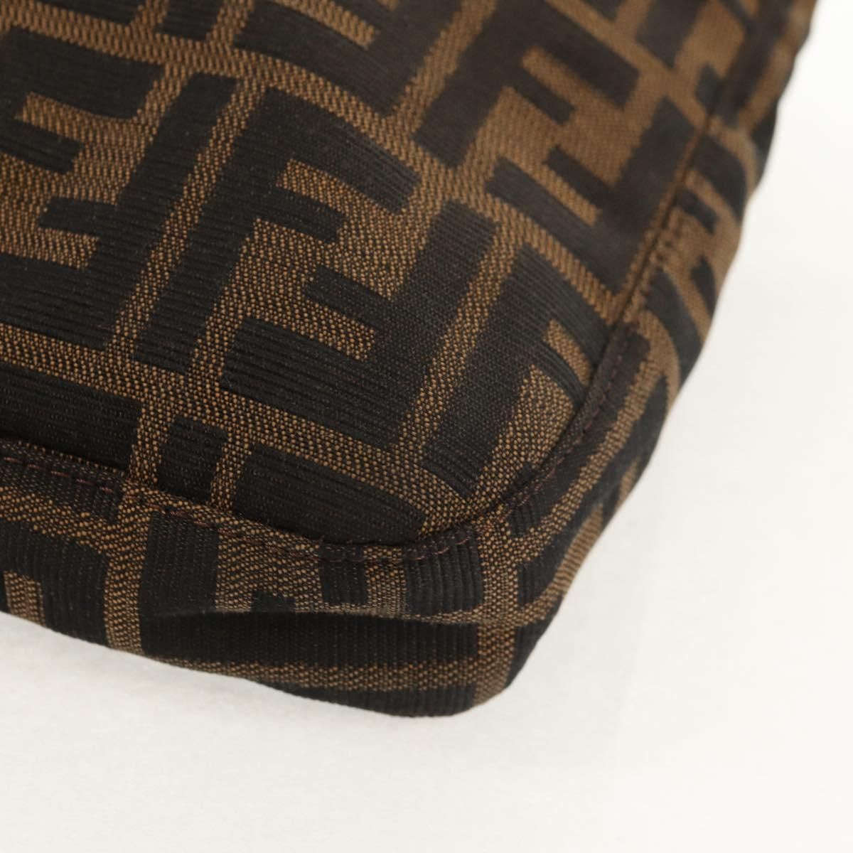 Fendi Mamma Baguette Zucca Canvas Marrone Nero – Shoulder Bag Vintage Iconica - Etoilux
