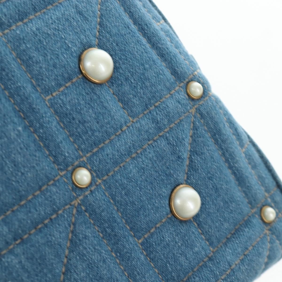 Gucci Zaino GG Marmont Pearly Small Denim Matelassé Blu – 24 cm - Etoilux