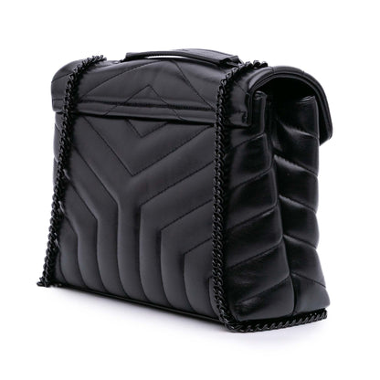 Saint Laurent Piccola borsa a tracolla LouLou in pelle di vitello con monogramma - Etoilux