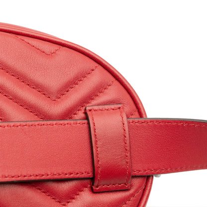Gucci GG Marmont Matelassé – Belt Bag in Pelle Rossa – Small - Etoilux