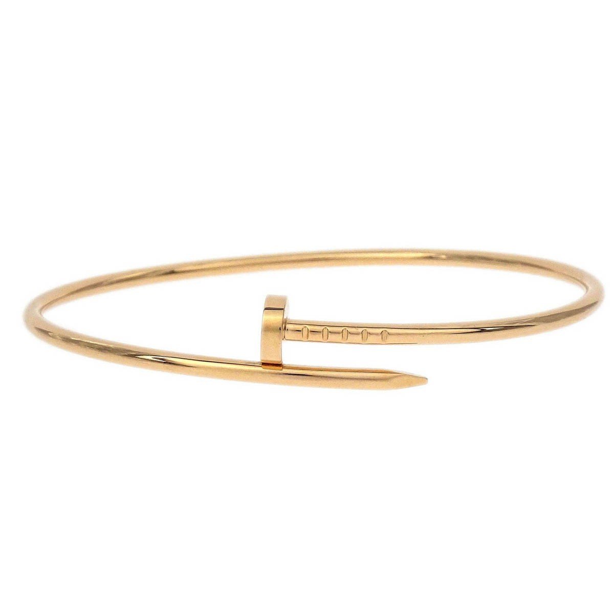 Cartier Juste un Clou oro giallo 19 – dettaglio; Cartier Juste un Clou bracelet close-up; Cartier Juste un Clou con box originale.