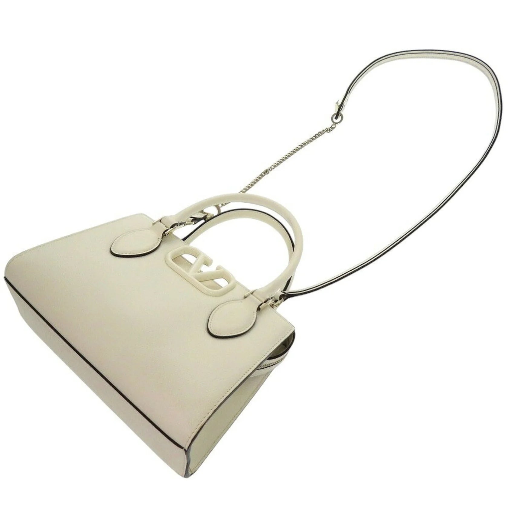 Borsa a mano Valentino Garavani V - Sling in pelle avorio 0250Valentino - Etoilux