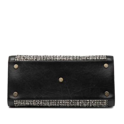 Saint Laurent – Sac de Jour Large Tweed & Leather – Nero – 2014 - Etoilux