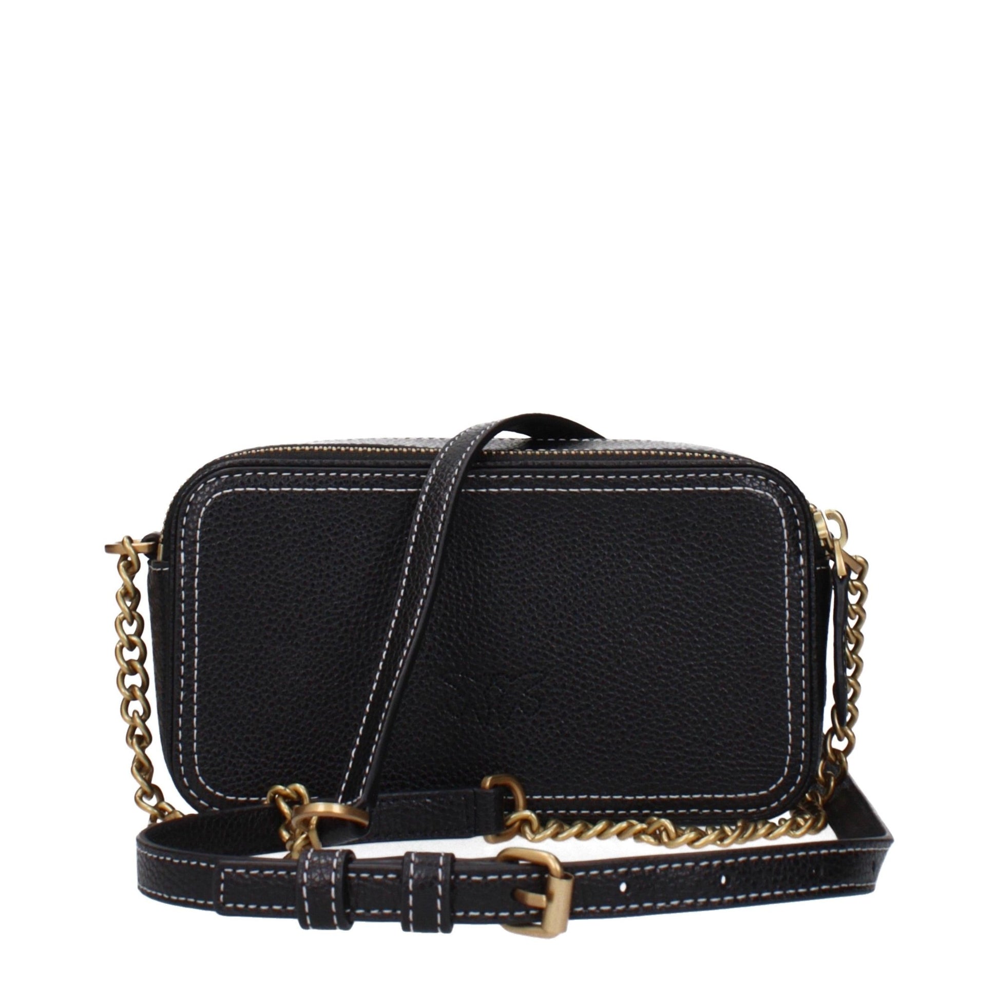 Pinko Love Mini Camera Bag – Pelle Nera con Catena Dorata - Etoilux