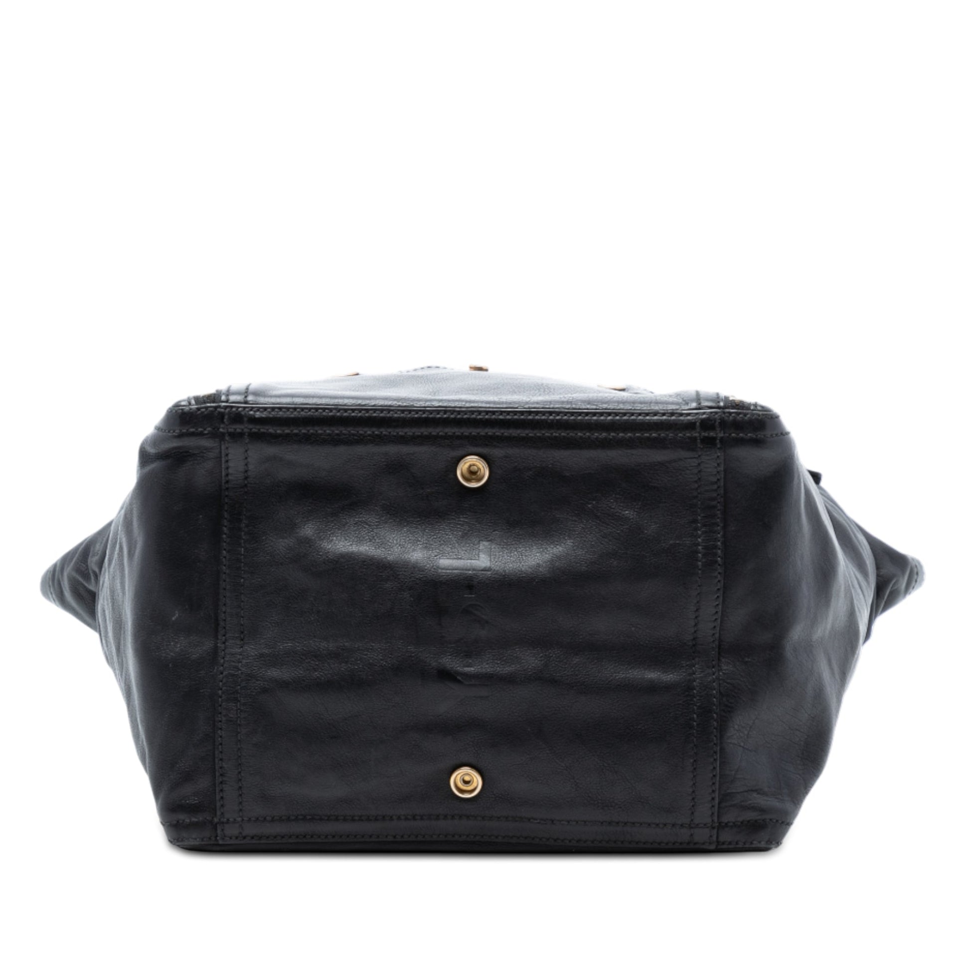 Yves Saint Laurent Downtown Black Leather – 2000/2012 – Size Large - Etoilux