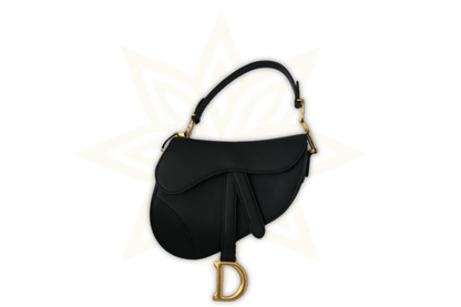 DIOR Saddle Bag in Pelle Nera – Full Set con Scontrino Originale - Etoilux