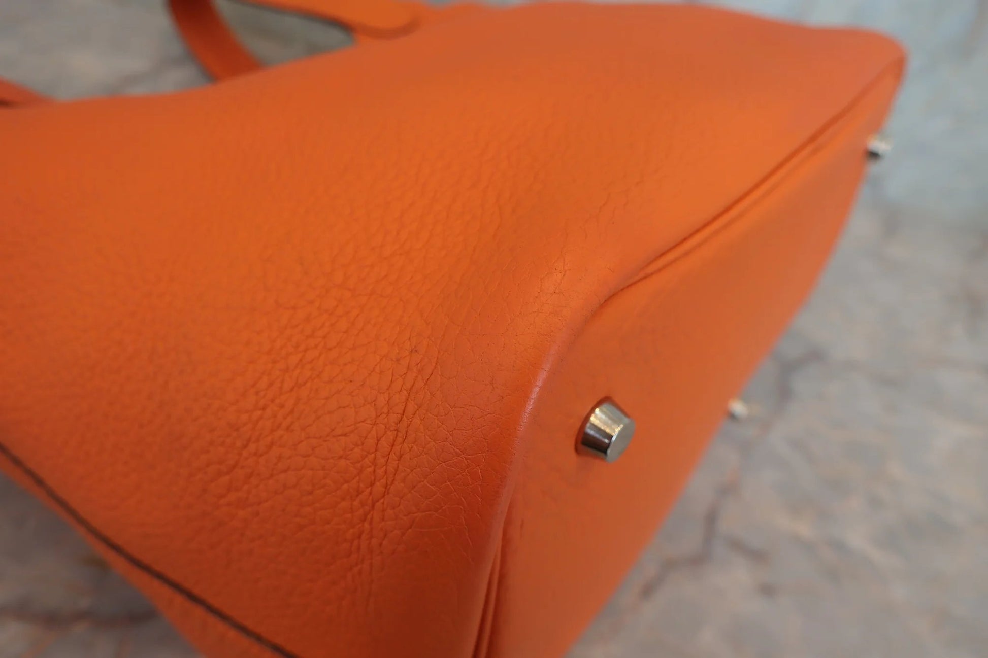 Hermès Picotin Lock MM Pelle Clemence Orange – Hardware Palladio - Etoilux