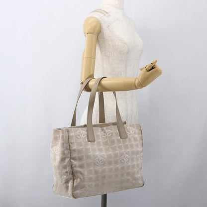 Chanel Travel Line Tote Medium Nylon Jacquard Beige – Serie 9390405 - Etoilux