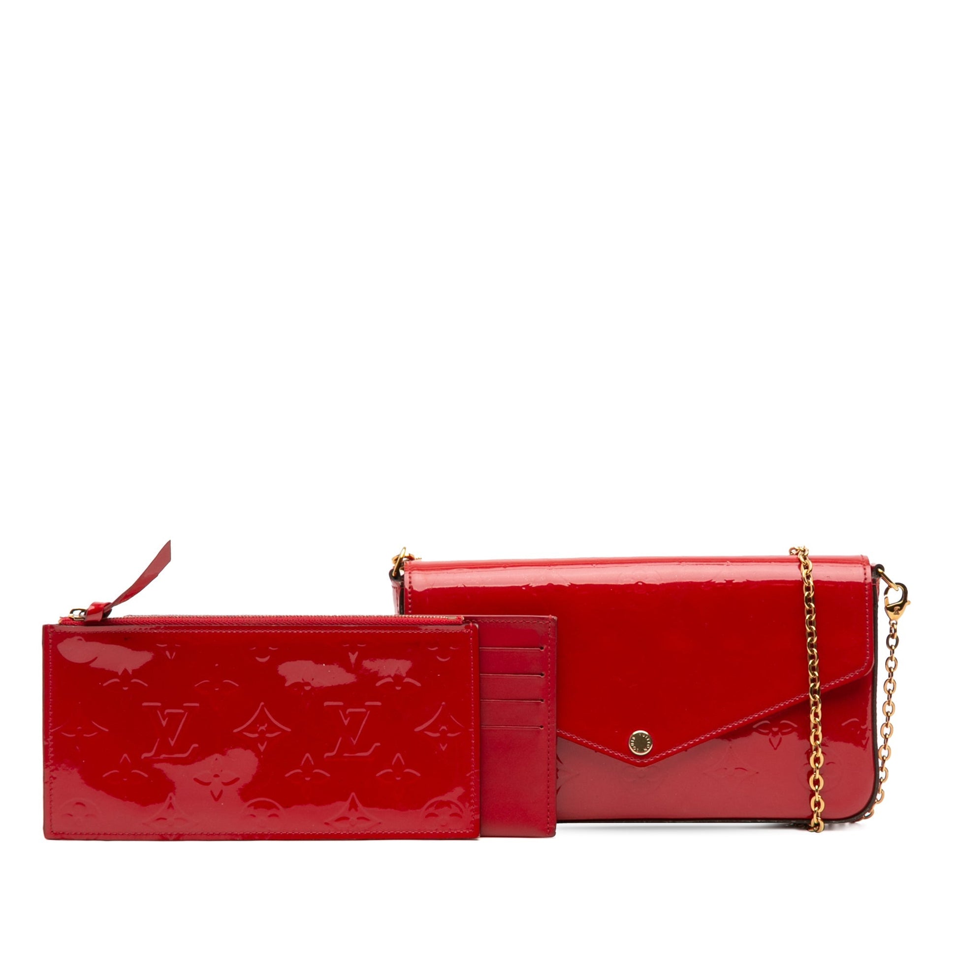 Louis Vuitton Pochette Félicie Monogram Vernis Rosso – 2016 - Etoilux