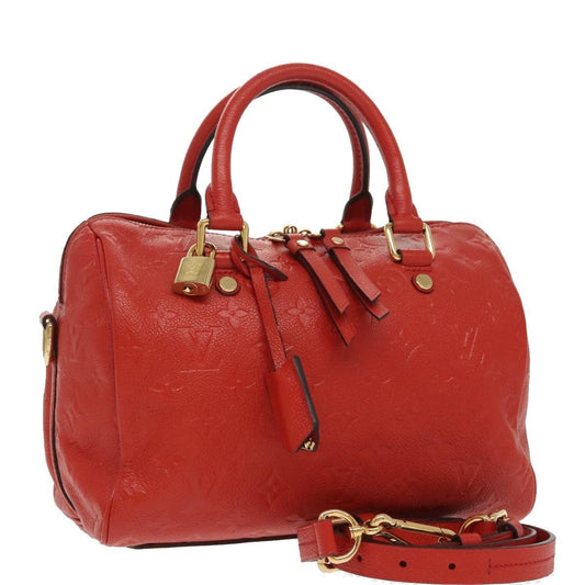 Louis Vuitton Speedy Bandouliere 25 Empreinte rossa con hardware dorato