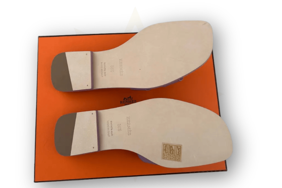 Hermès – Sandali Oran in pelle viola – Donna - Etoilux