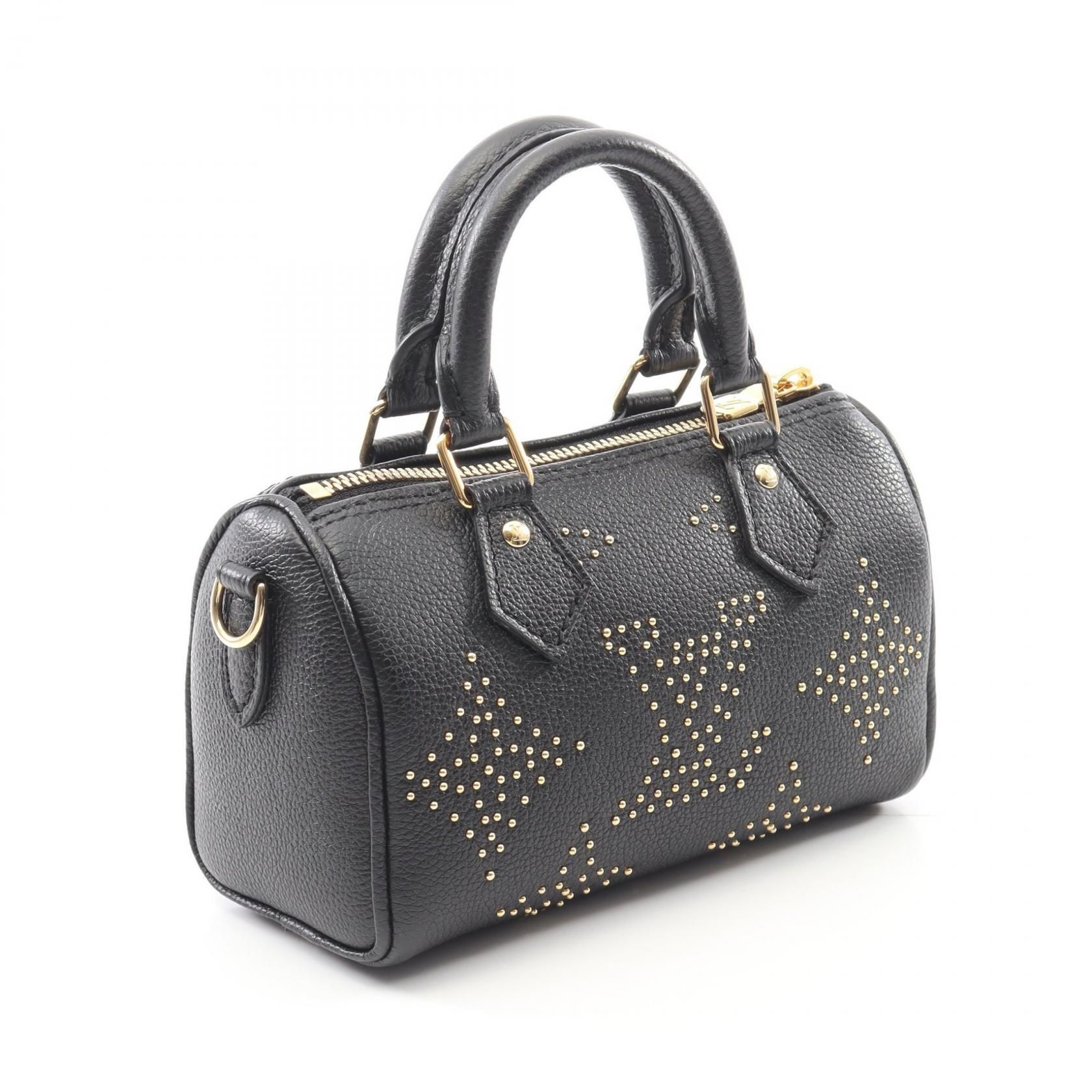 Louis Vuitton Nano Speedy Studs Taurillon Noir – 17 cm - Etoilux