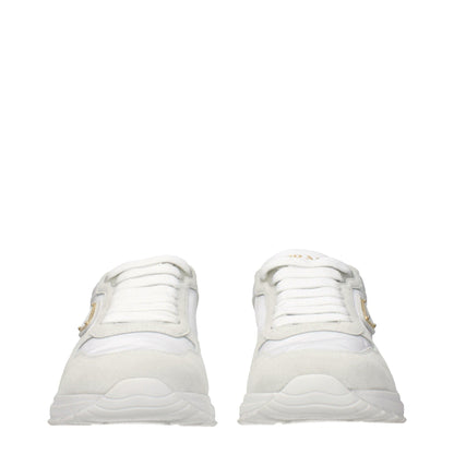 Prada – Sneakers in Tessuto e Suede Bianco & Beige Chiaro - Etoilux