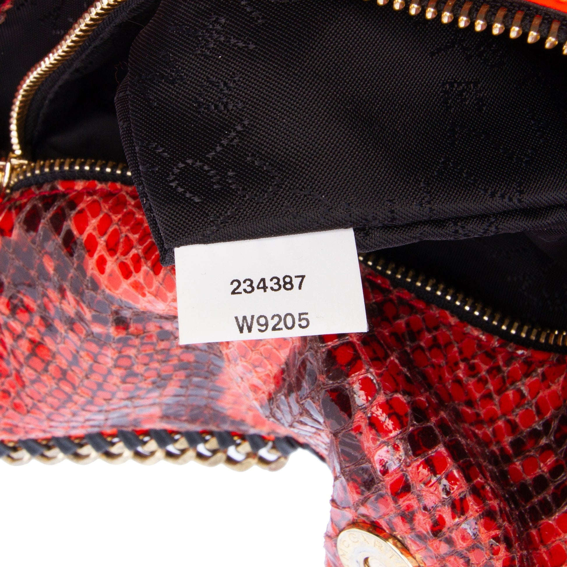 Stella McCartney Falabella – Borsa a Tracolla Pieghevole in Effetto Serpente Arancione - Etoilux