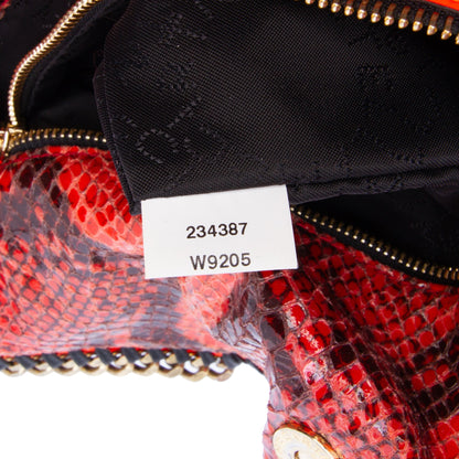 Stella McCartney Falabella – Borsa a Tracolla Pieghevole in Effetto Serpente Arancione - Etoilux