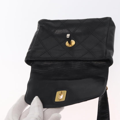 Chanel Vintage CC Flap Belt Bag in Agnello Trapuntato – Nero - Etoilux