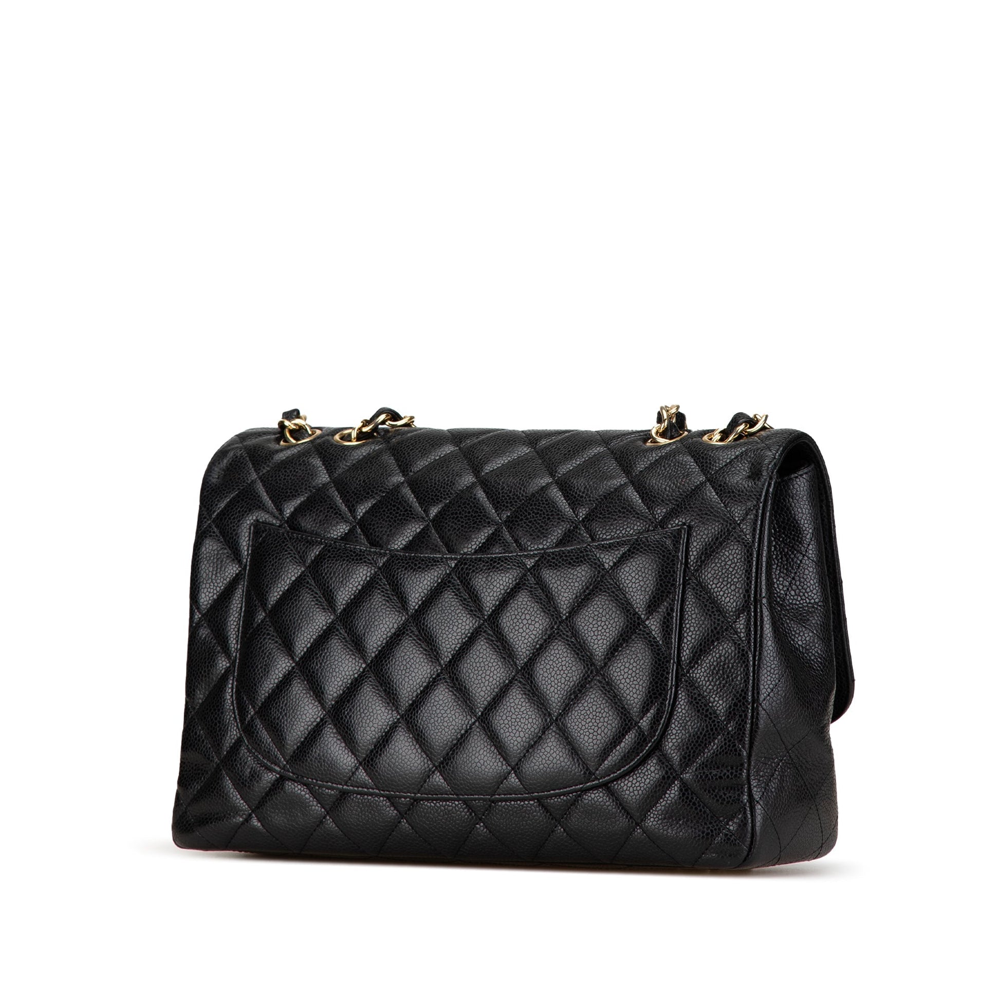 Chanel Jumbo Classic Single Flap Caviar Nero – 2008/2009 - Etoilux