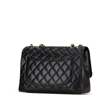 Chanel Jumbo Classic Single Flap Caviar Nero – 2008/2009 - Etoilux