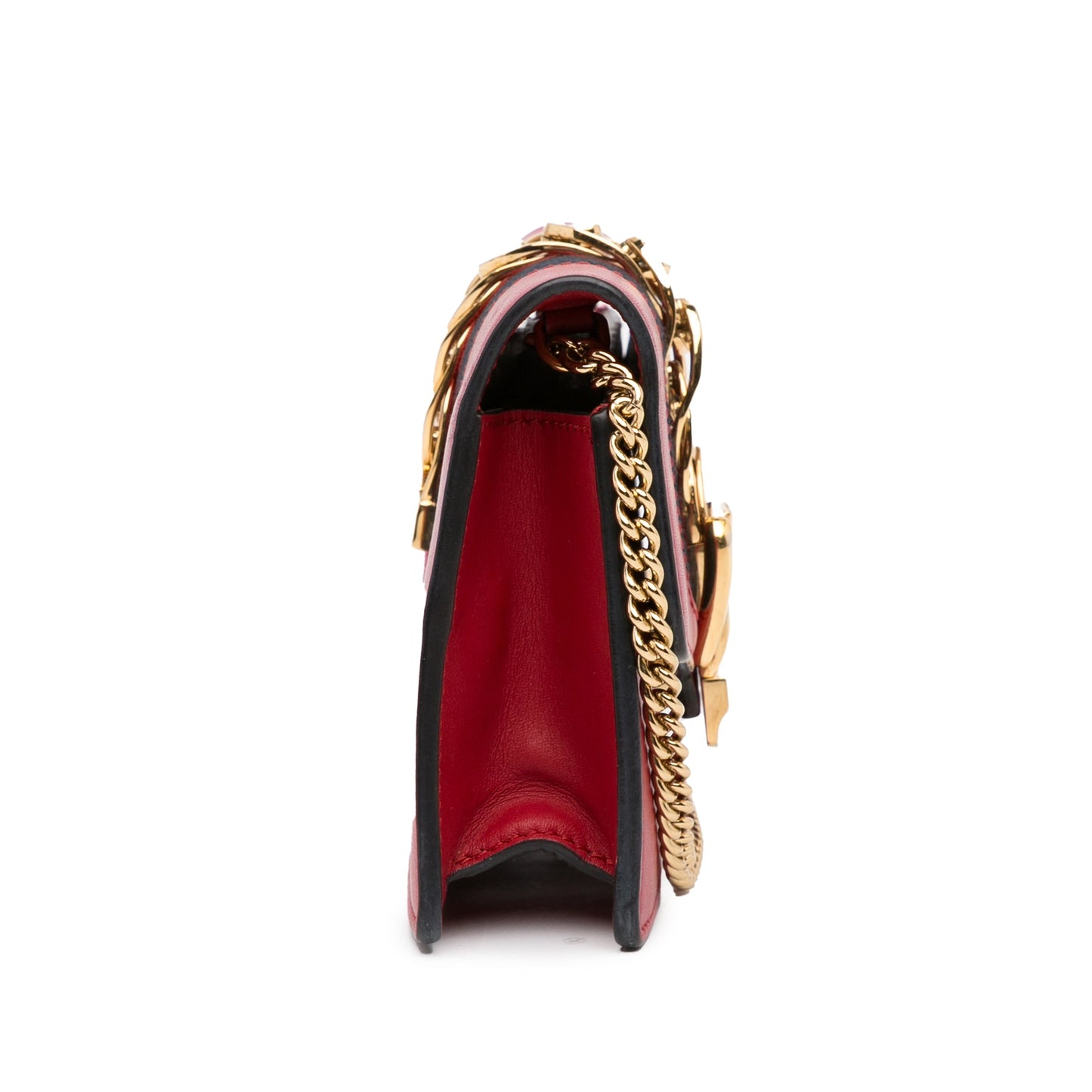 Gucci Super Mini Sylvie a Catena – Pelle Rossa con Dettagli Oro - Etoilux