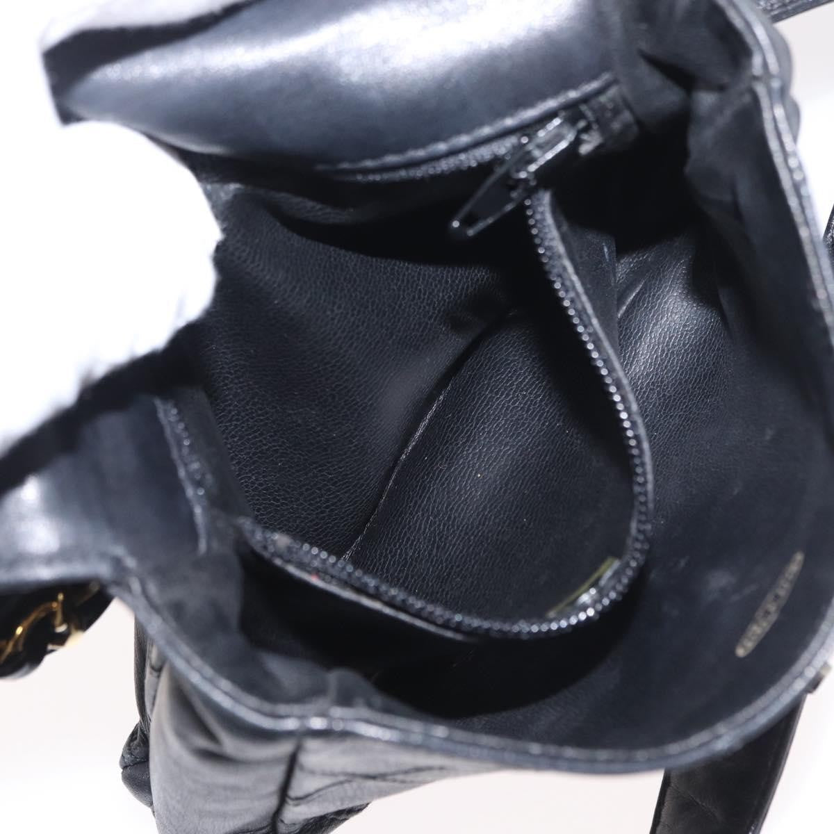 Chanel Vintage CC Flap Belt Bag in Agnello Trapuntato – Nero - Etoilux
