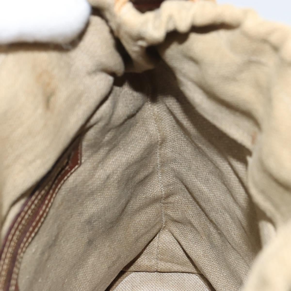 Gucci Vintage Bamboo Bucket Bag Canvas Beige Web Stripe – 23 cm - Etoilux